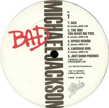 Laden Sie das Bild in den Galerie-Viewer, Michael Jackson : Bad (LP, Album, Car)
