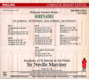 Mozart* : Serenades for Orchestra (7xCD, Comp + Box, Sli)