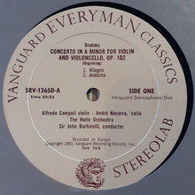 Load image into Gallery viewer, Brahms*, Alfredo Campoli, Andre Navarra*, Sir John Barbirolli Conducting The Hallé Orchestra* : Concerto In A Minor For Violin And Violoncello, Op. 102 / Academic Festival Overture, Op. 60 (LP)
