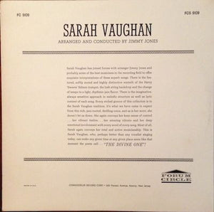 Sarah Vaughan : Sarah Vaughan Sings (LP, Album)