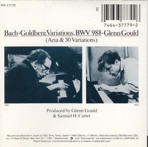 Bach* - Glenn Gould : The Goldberg Variations (CD, Album, RP)