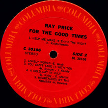 Load image into Gallery viewer, Ray Price : For The Good Times (LP, Album, Pit)
