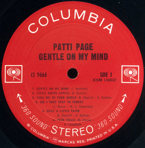 Patti Page : Gentle On My Mind (LP, Album)