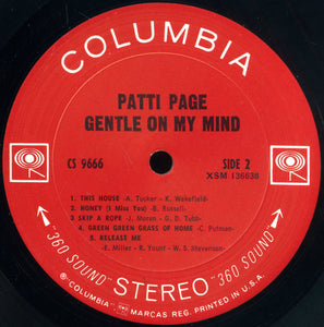 Patti Page : Gentle On My Mind (LP, Album)