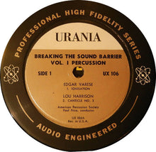 Load image into Gallery viewer, American Percussion Society, Paul Price : Breaking The Sound Barrier Vol.1 Percussion (LP, Mono)
