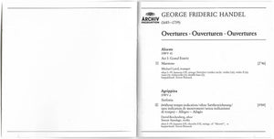 Handel* / The English Concert, Trevor Pinnock : Overtures (Agrippina • Alceste • Il Pastor Fido • Samson • Saul • Teseo) (CD, Album)