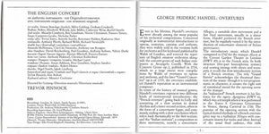 Handel* / The English Concert, Trevor Pinnock : Overtures (Agrippina • Alceste • Il Pastor Fido • Samson • Saul • Teseo) (CD, Album)