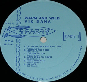 Vic Dana : Warm & Wild (LP, Album, Mono)