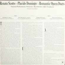 Load image into Gallery viewer, Renata Scotto And Placido Domingo With National Philharmonic Orchestra, Kurt Herbert Adler : Sing Romantic Opera Duets (LP)
