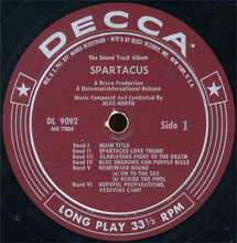Charger l'image dans la galerie, Alex North : Spartacus (The Sound Track Album) (LP, Album, Mono, Gat)
