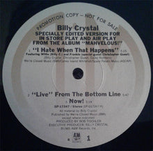 Laden Sie das Bild in den Galerie-Viewer, Billy Crystal : Mahvelous! (LP, Promo, Smplr)
