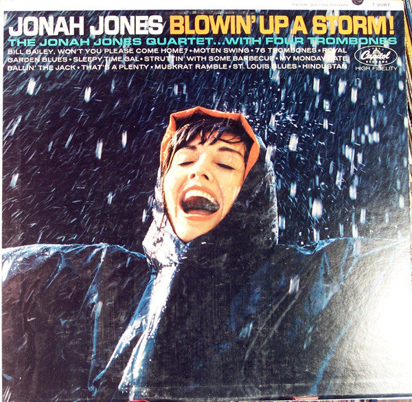 The Jonah Jones Quartet . . . With Four Trombones* : Blowin' Up A Storm (LP, Album, Mono, Scr)