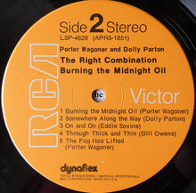 Laden Sie das Bild in den Galerie-Viewer, Porter Wagoner And Dolly Parton : The Right Combination Burning The Midnight Oil (LP, Album)
