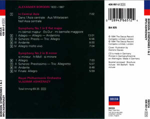 Borodin* - Royal Philharmonic Orchestra, Ashkenazy* : Symphonies 1 & 2, In The Steppes Of Central Asia (CD)