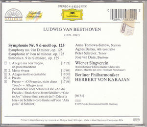 Ludwig van Beethoven, Herbert von Karajan, Berliner Philharmoniker : Symphonie Nr. 9 (CD, Album, RM)