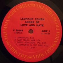 Load image into Gallery viewer, Leonard Cohen : Songs Of Love And Hate (LP, Album)
