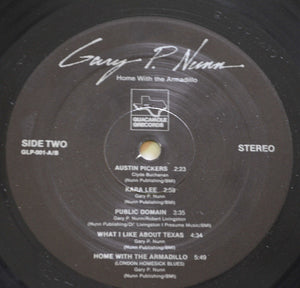 Gary P. Nunn : Home With The Armadillo Live At Austin City Limits (LP, Album)