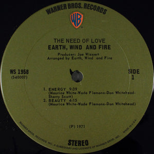 Earth, Wind And Fire* : The Need Of Love (LP, Album, Pit)