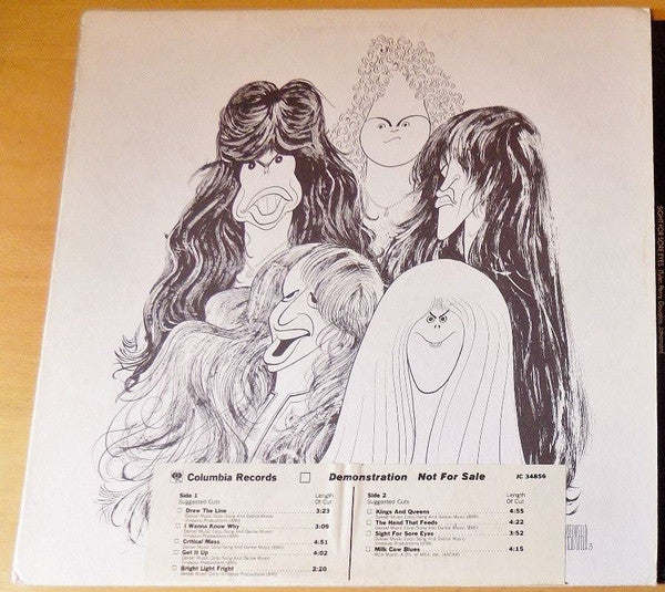 Aerosmith : Draw The Line (LP, Album, Promo)