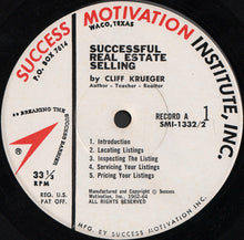 Load image into Gallery viewer, Cliff W. Krueger : Successful Real Estate Selling by Cliff W. Krueger (2xLP)
