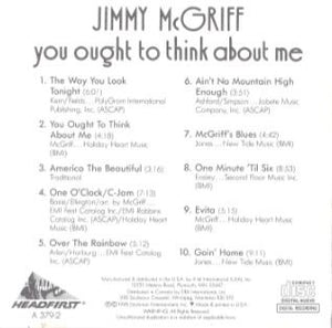 Jimmy McGriff : You Ought To Think About Me (CD, Album)