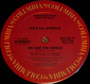 USA For Africa : We Are The World (12", Promo)