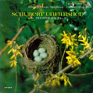 Reiner* / Chicago Symphony*, Schubert* :  Unfinished And Symphony No. 5 (LP, Album, Mono)