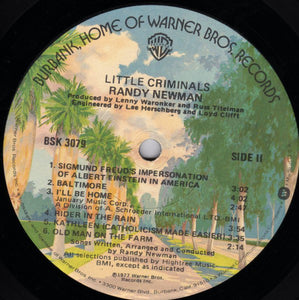 Randy Newman : Little Criminals (LP, Album, Los)