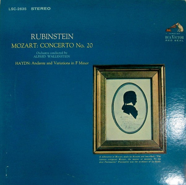 Rubinstein*, Alfred Wallenstein, Mozart*, Haydn* : Concerto No.20 / Andante And Variations In F Minor (LP, Album)