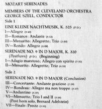 Laden Sie das Bild in den Galerie-Viewer, Wolfgang Amadeus Mozart / The Cleveland Orchestra, George Szell : Mozart Serenades (LP, Album)
