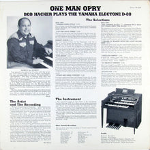 Laden Sie das Bild in den Galerie-Viewer, Bob Hacker : &quot;One Man Opry&quot; Bob Hacker Plays The Yamaha Electone D-80 (LP)
