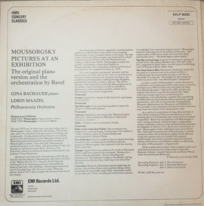 Moussorgsky*, Gina Bachauer, Lorin Maazel, Philharmonia Orchestra : Pictures At An Exhibition - The Original Piano Version And The Orchestration By Ravel (LP, Comp, RE)
