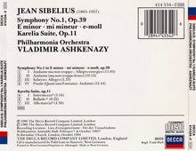 Charger l&#39;image dans la galerie, Sibelius* - Philharmonia Orchestra, Vladimir Ashkenazy : Symphony No.1 / Karelia Suite (CD, Album)
