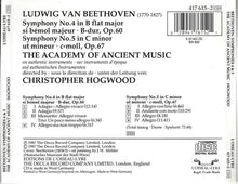 Load image into Gallery viewer, Beethoven* - The Academy Of Ancient Music / Christopher Hogwood : Symphonies 4 &amp; 5 (CD, Album)
