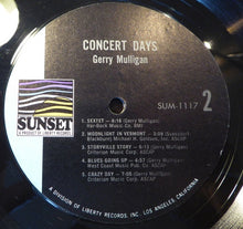 Laden Sie das Bild in den Galerie-Viewer, Gerry Mulligan : Concert Days (LP, Comp, Mono, She)
