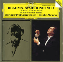 Charger l&#39;image dans la galerie, Brahms*, Rundfunkchor Berlin, Berliner Philharmoniker • Claudio Abbado : Symphonie No. 1 • Gesang Der Parzen (CD, Album, RE, PMD)
