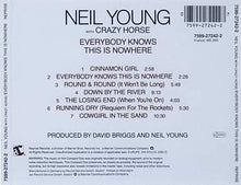 Load image into Gallery viewer, Neil Young With Crazy Horse : Everybody Knows This Is Nowhere (CD, Album, RE)

