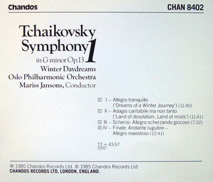 Tchaikovsky* - Oslo Philharmonic Orchestra*, Mariss Jansons : Symphony 1 In G Minor Op.13, Winter Daydreams (CD, Album)