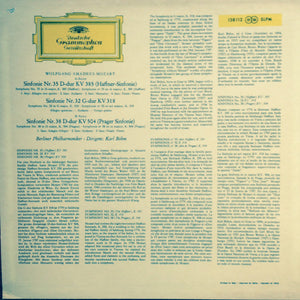 Mozart* ‧ Bohm*, Berliner Philharmoniker : Symphonien Nr. 35 "Haffner" / Nr. 32 G-dur (in G Major) / Nr. 38 "Prager" (LP, RP)