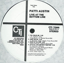 Charger l'image dans la galerie, Patti Austin : Live At The Bottom Line (LP, Album, Promo, Gat)
