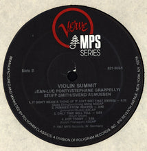 Load image into Gallery viewer, Stuff Smith, Stephane Grappelly*, Svend Asmussen, Jean-Luc Ponty : Violin-Summit (LP, Album, RE)
