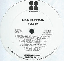 Load image into Gallery viewer, Lisa Hartman : Hold On (LP, Album, Promo)
