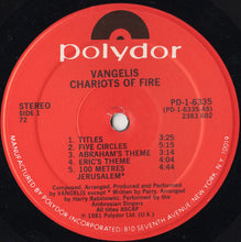 Load image into Gallery viewer, Vangelis : Chariots Of Fire (LP, Album, 72 )
