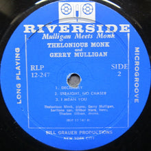 Load image into Gallery viewer, Thelonious Monk And Gerry Mulligan : Mulligan Meets Monk (LP, Album, Mono)
