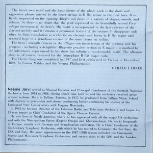 Dvořák* / Scottish National Orchestra* Conducted By Neeme Järvi : Symphony No. 1 ' The Bells Of Zlonice' - The Hero's Song Symphonic Poem Op. 111 (CD, Album)