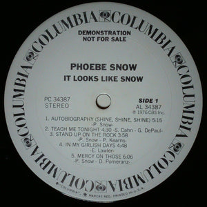 Phoebe Snow : It Looks Like Snow  (LP, Album, Promo)