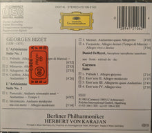 Charger l&#39;image dans la galerie, Bizet*, Karajan*, Berliner Philharmoniker : L&#39;Arlésienne-Suites Nos. 1 &amp; 2 - Carmen-Suite (CD, Album)
