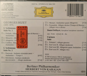 Bizet*, Karajan*, Berliner Philharmoniker : L'Arlésienne-Suites Nos. 1 & 2 - Carmen-Suite (CD, Album)