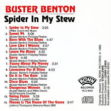 Load image into Gallery viewer, Buster Benton : Spider In My Stew (CD, Album, RE)
