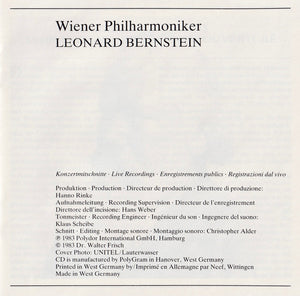 Johannes Brahms - Wiener Philharmoniker • Leonard Bernstein : Symphonie No. 4 / Tragische Ouvertüre • Tragic Overture (CD, RE)